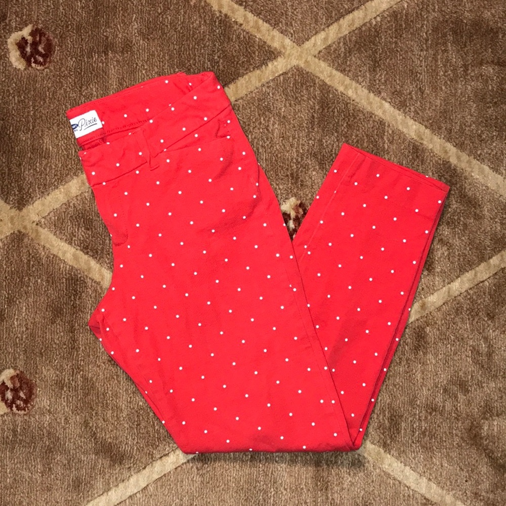 Red Polka Dot Pixie Pants•Size 4•NW•
